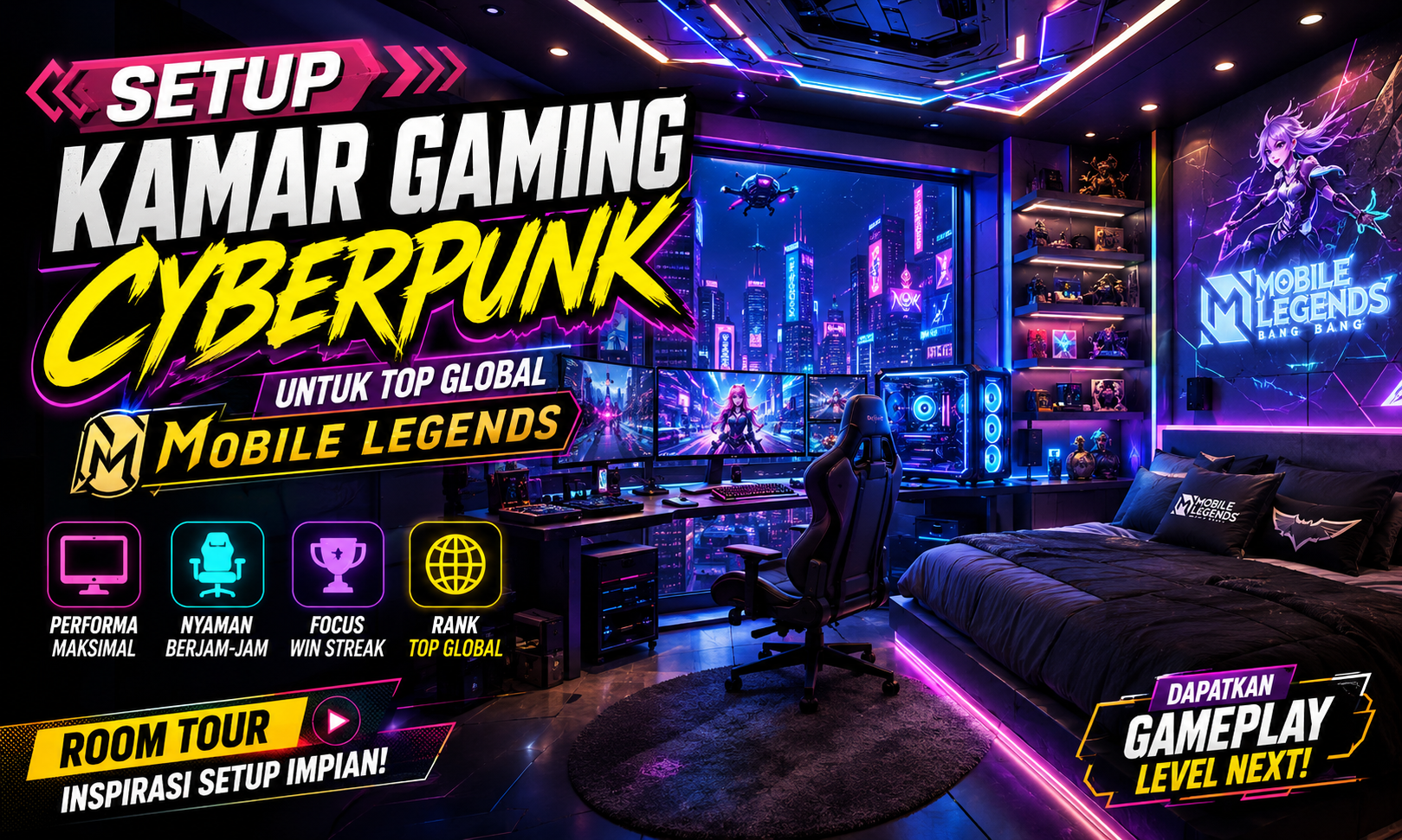 Mengubah Kamar Menjadi Arena Tempur: Setup Gaming Cyberpunk